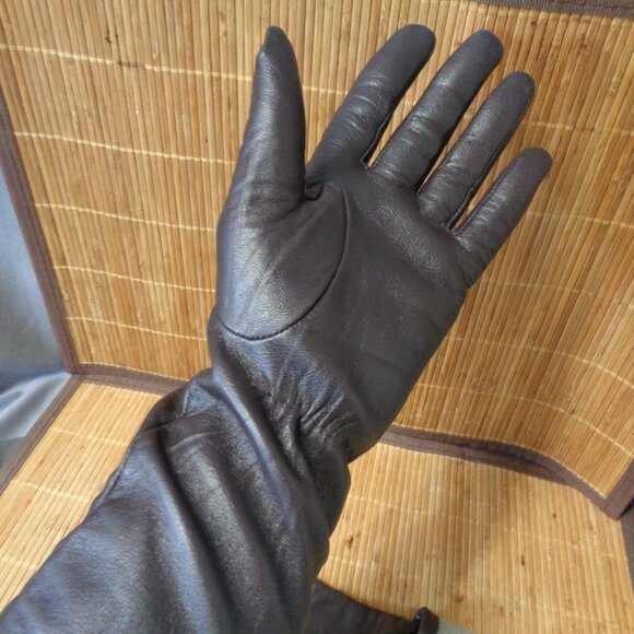 Worthington Leather Gloves Longer Style Womens - Picture 6 of 7